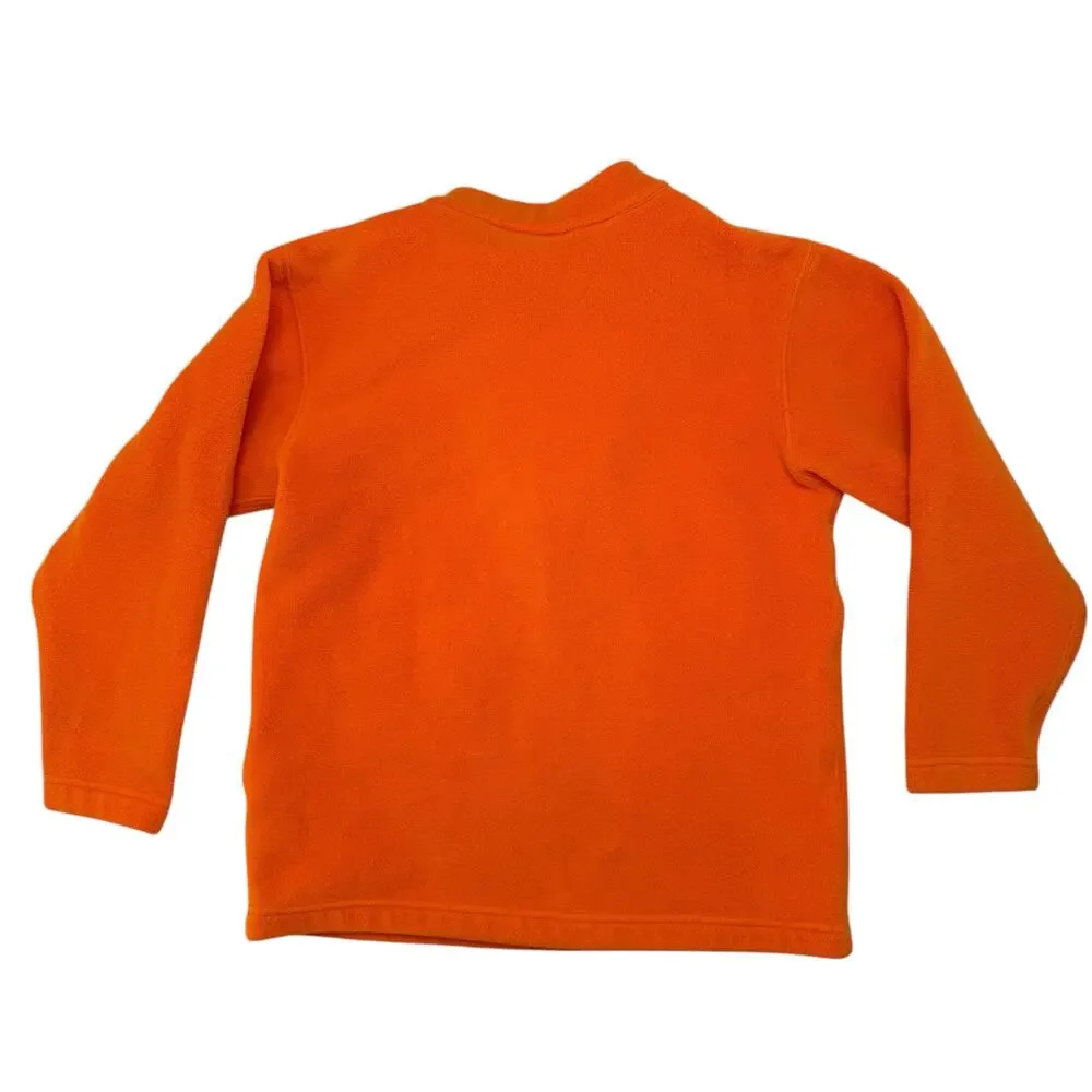 HANNA ANDERSSON Orange Fleece 1/4 Zip Pullover Sweatshirt Size 8 130 Kids Unisex